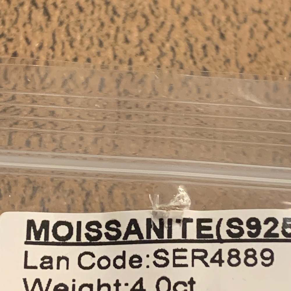 Silver moissanite diamond Earrings - Picture 2 of 6